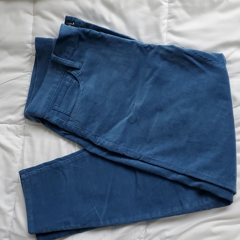 J. Crew Factory 9" Mid-rise Skinny Corduroy Pants- Blue-  Size 31